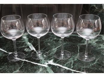 Set Of Four Tiffany & Co. Red Wine Glasses