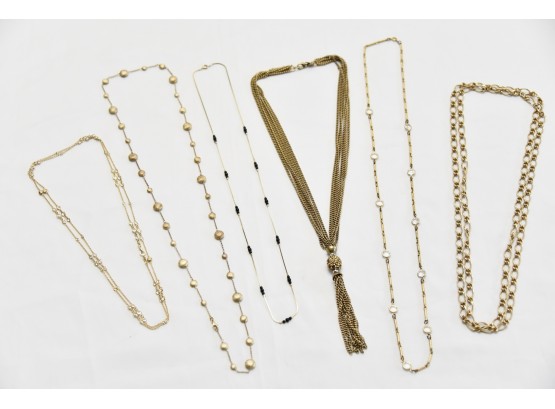 Gold Tone Necklace Group - Lot 10