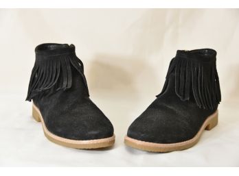 Kate Spade Black Fringe Boots Size 6.5