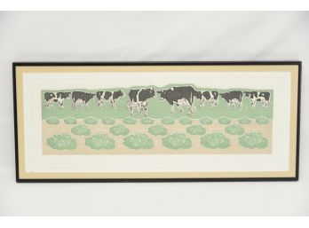 'How The Cows Ate The Cabbage' Signed & Numbered 24 X 10