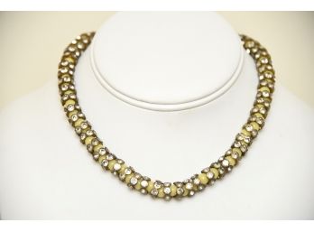 Vintage Bead And Rhinestone Choker Necklace - Lot 18