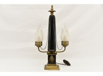Antique Obelisk Dual Light Table Lamp
