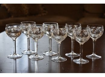 Set Of 8 Crystal Wine Glasses