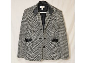 Talbot Petites Wool And Leather Jacket Size 6