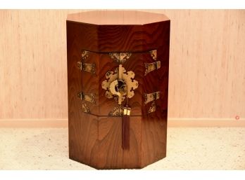 Asian Side Table Cabinet 15 X 14 X 19.5
