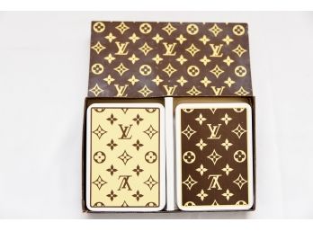 Vintage Louis Vuitton Monogram Double Deck Playing Cards