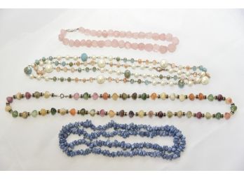 Bead And Stone Necklace Group - Lot 6