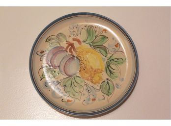 Vintage Hand Painted Wall Plate From Sicily