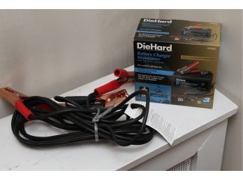 DieHard Battery Charger Maintainer With Jumper Cables