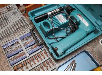 Makita Drill With Hard Case Including Extra Drill Bits