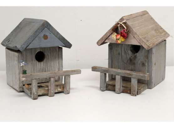 Pair Of Decorative Birdhouses