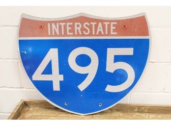 Authentic Interstate 495 Highway Sign 29.5 X 23.5