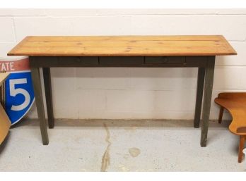 Pine Wood Console Table 60 X 18 X 30
