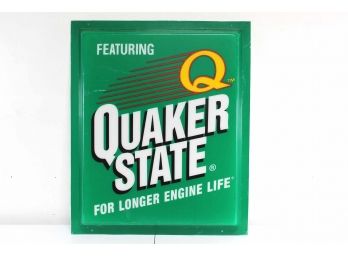 Vintage Quaker State Motor Oil Sign 29.5 X 36