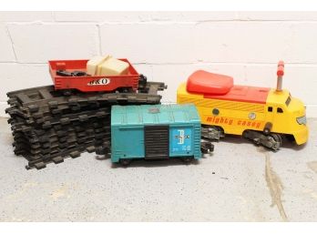Vintage Mighty Casey Children's Train Set With Tracks