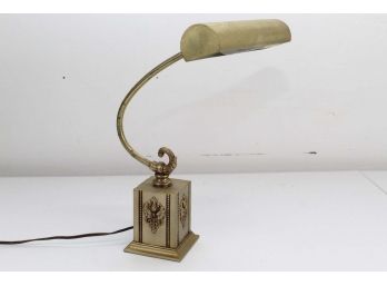 Vintage Underwriters Laboratories Inc. Brass Writers Lamp