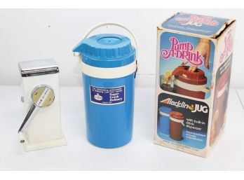 Vintage Ice Crusher & Aladdin Pump-A-Drink