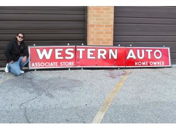 Vintage Western Auto Sign (63 X 28) (67 X 28) (73 X 28)