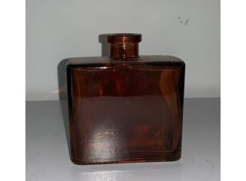(16)Square Dark Amber Glass Bottle