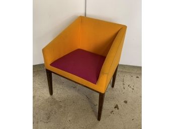 Mid Century Modern Inspired Color Blocked Chair-Pink & Orange