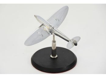 Metal Airplane Figurine With Stand