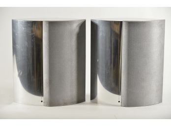 Pair Of Bang & Olufsen B&O Beolab 4000 Silver Chrome Speakers Set 2