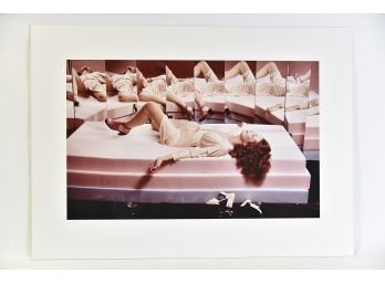Woman On Foam Mattress By Guy Bourdin 48.5 X 35 On 18' Plexi  ( Art Lot 1)