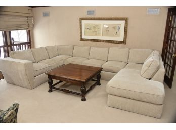 Milo Baughman For Thayer Coggin  3 Piece Sectional Sofa With Leather Piping Retail $5800