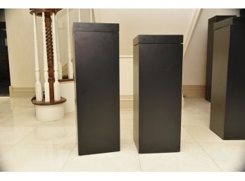 Two Black Gloss Rotating Top Display Pedestals (set 1)