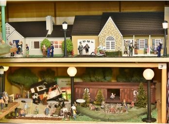 Hobo Town And Family Neighborhood 2 Shelves O Scale Model Lot 25