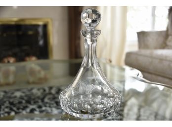 Varga Butterfly Etched Decanter With Stopper