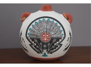 Artist Signed Southwestern Kokopelli Pottery Vase