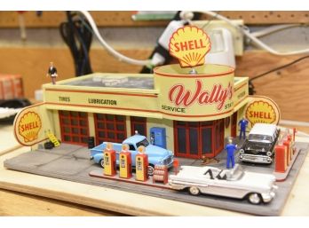Wallys Shell Oil Service Station O Scale Model Lot 22