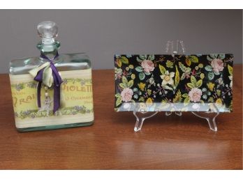 Decorative Tray And Bottle