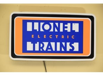 Lionel Train Lighted Sign 24.5 X 13.5 (sign 1)