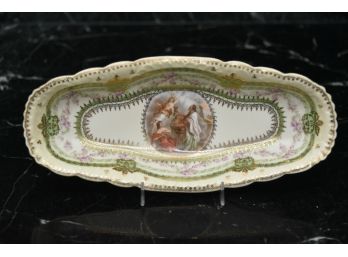 Antique Imperial Crown Oblong Porcelain Dish