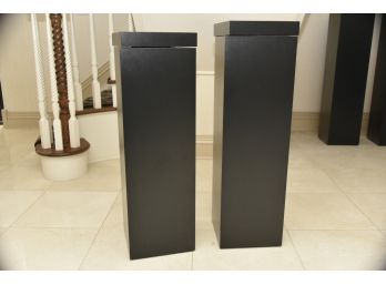 Two Black Gloss Rotating Top Display Pedestals ( Set 2)