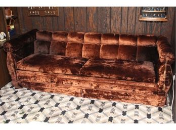 MCM Funky Rust Colored Suede Sleeper Sofa By Castro Convertibles 94 X 36 X 31