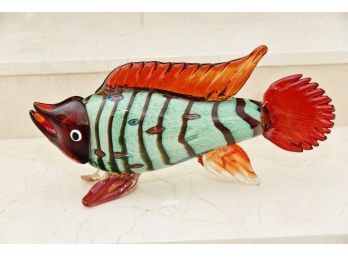 Swirl Glass Fish Figurine