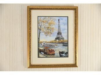 Eiffel Tower Print Framed 18.5 X 22