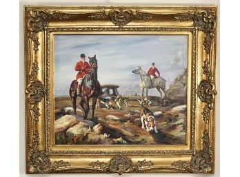 Fox Hunt By Robinson In Museum Quality Frame 34 X 30