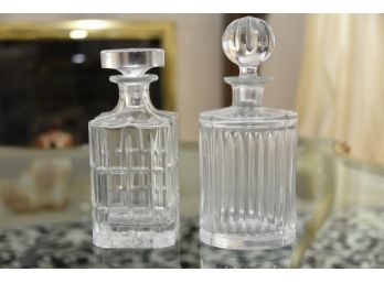 Pair Of Glass Decanters With Stoppers