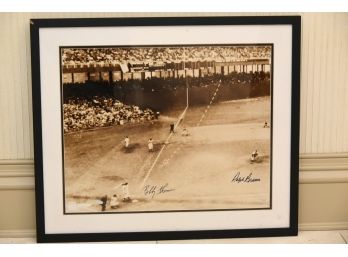 Bobby Thompson Signed Photo With Steiner Sports COA Framed 21.5 X 25