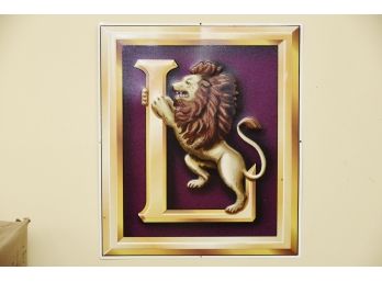 'L'  Lion Wall Sign