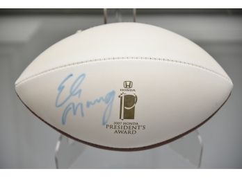 Eli Manning Signed Football 100   Authentic