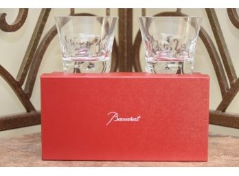 Pair Of Baccarat Rocks Glasses With Presentation Box