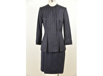 Streets And Co. Navy Blue Skirt Suit Size 6