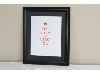 'Keep Calm & Carry On' Framed 13 X 16