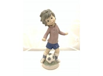 Lladro Sport Billy Soccer Player Figurine