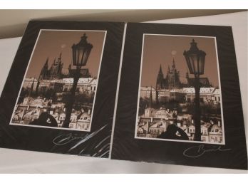 Pair Of Signed Prints Unframed 15.5 X 12